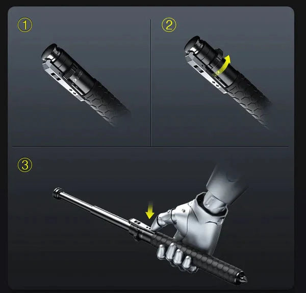 Automatic Retractable Self-Defence Rod